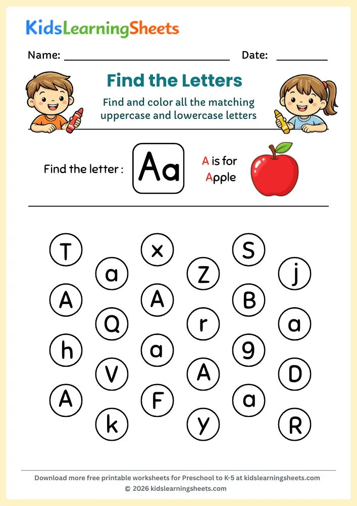 find letter a