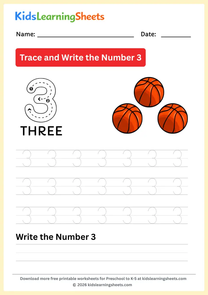 tracing-number-3-three