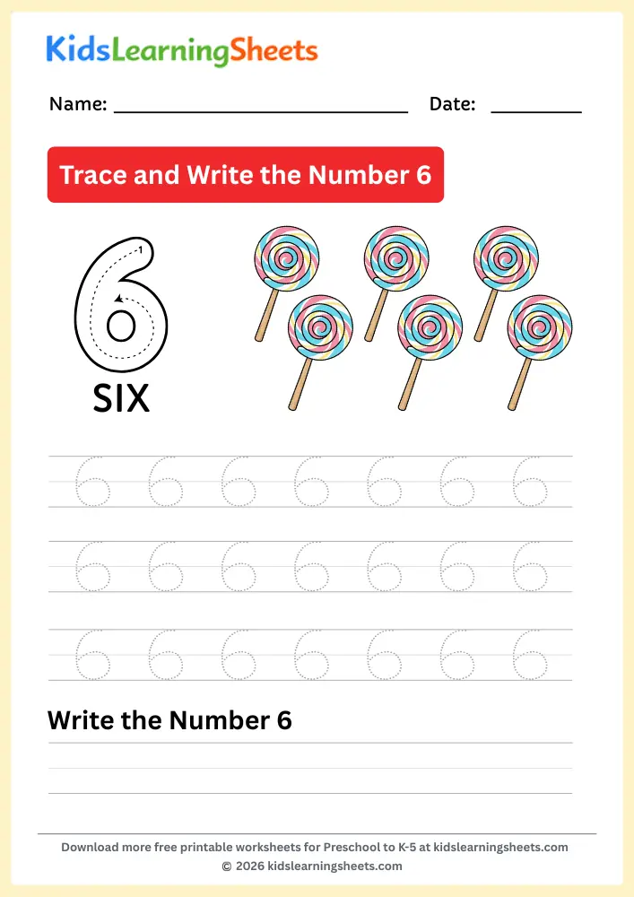 tracing-number-6-six