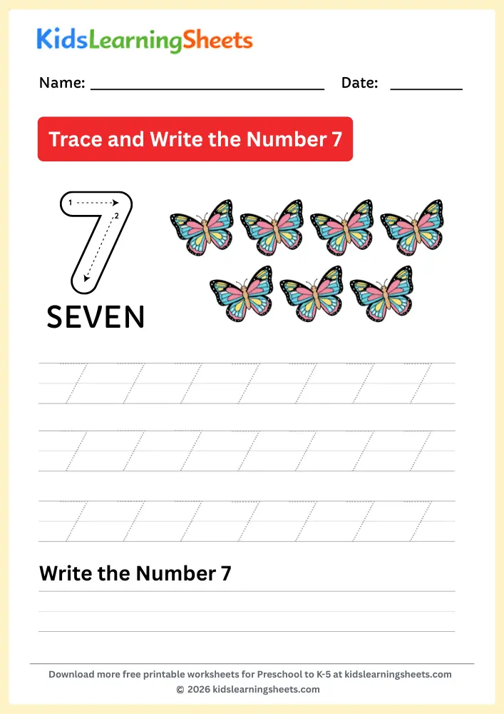 tracing-number-7-seven