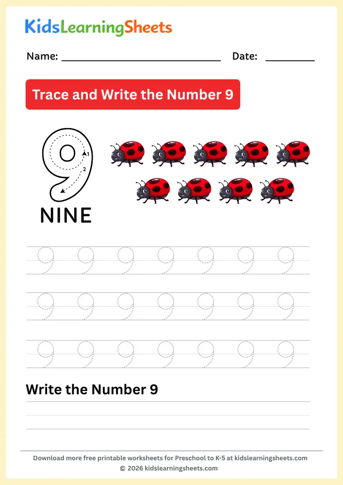tracing-number-9-nine